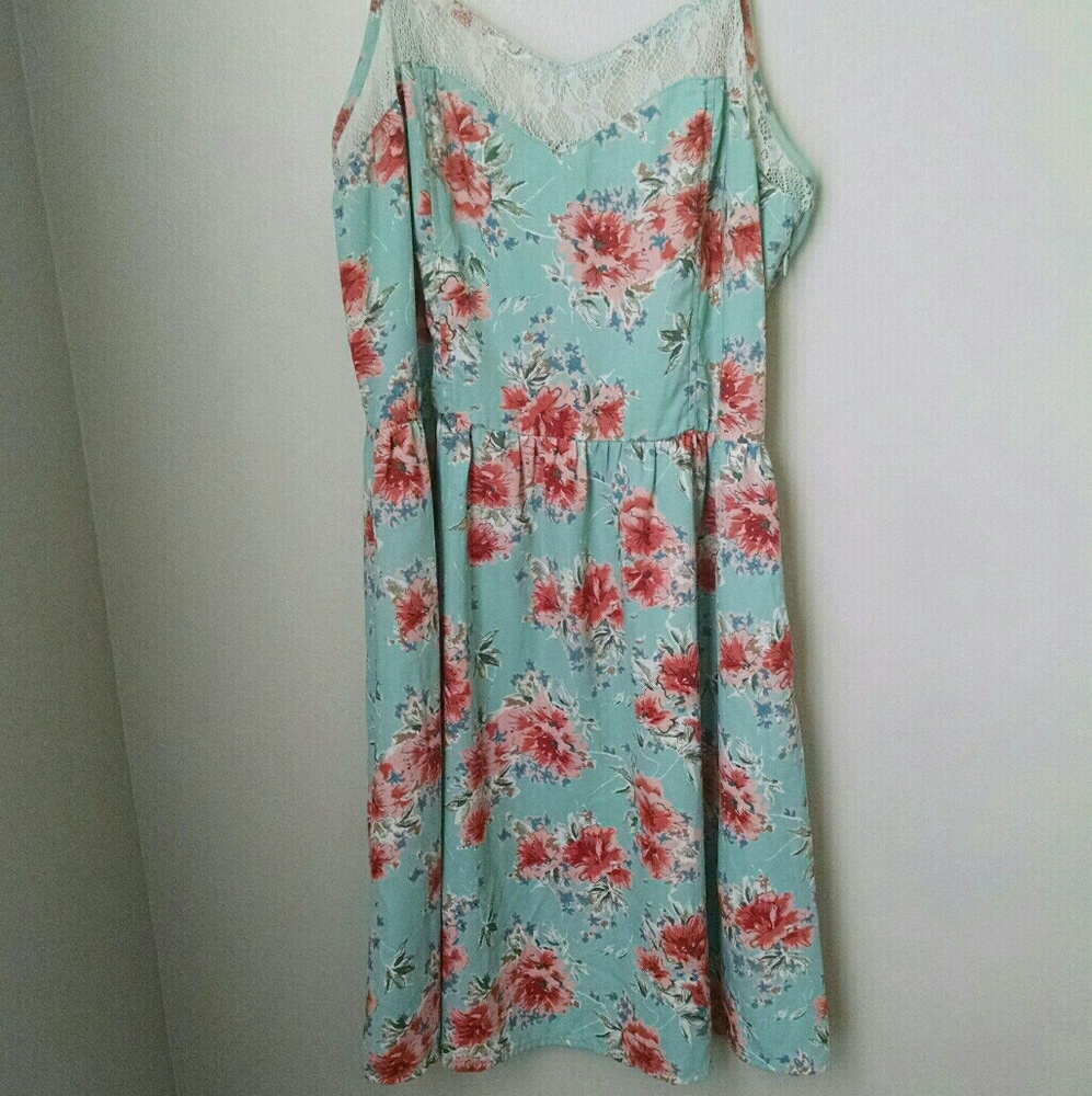 Darling Forever 21 teal/vintage blue dress